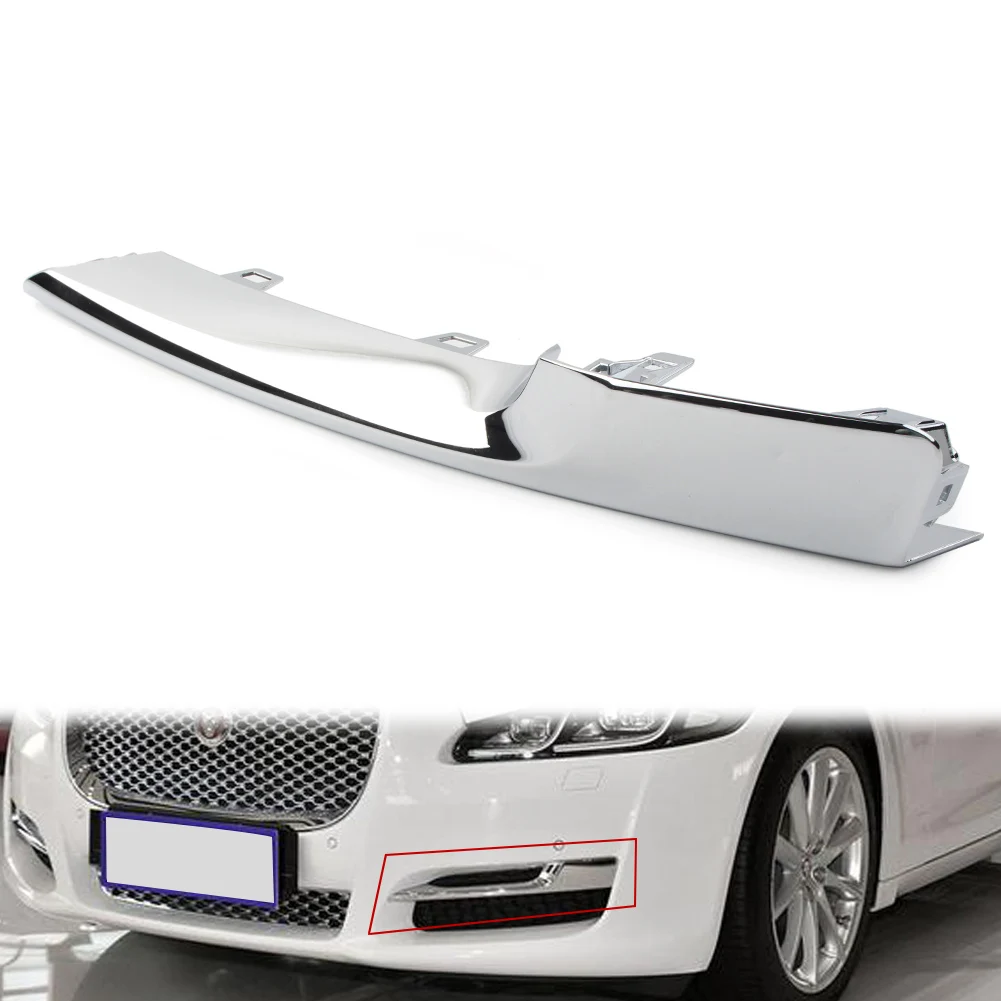 

1pcs Car Front Side Grille Lower Bumper Molding Chrome Trim For Jaguar XJ 2016 2017 2018 2019 2020 2021 ABS Plastic C2D43044