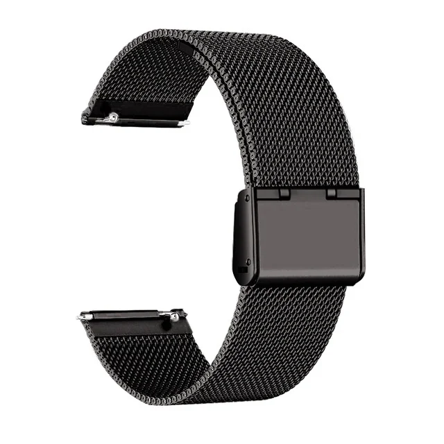 Cinturino intrecciato compatibile con Garmin Venu Sq/Sq Music/Sq 2/Sq 2 Music, Venu/Venu 2 Plus, Vivoactive 5/3/3 Music, comodo cinturino elastico di ricambio per Forerunner 55/645/245 (nero