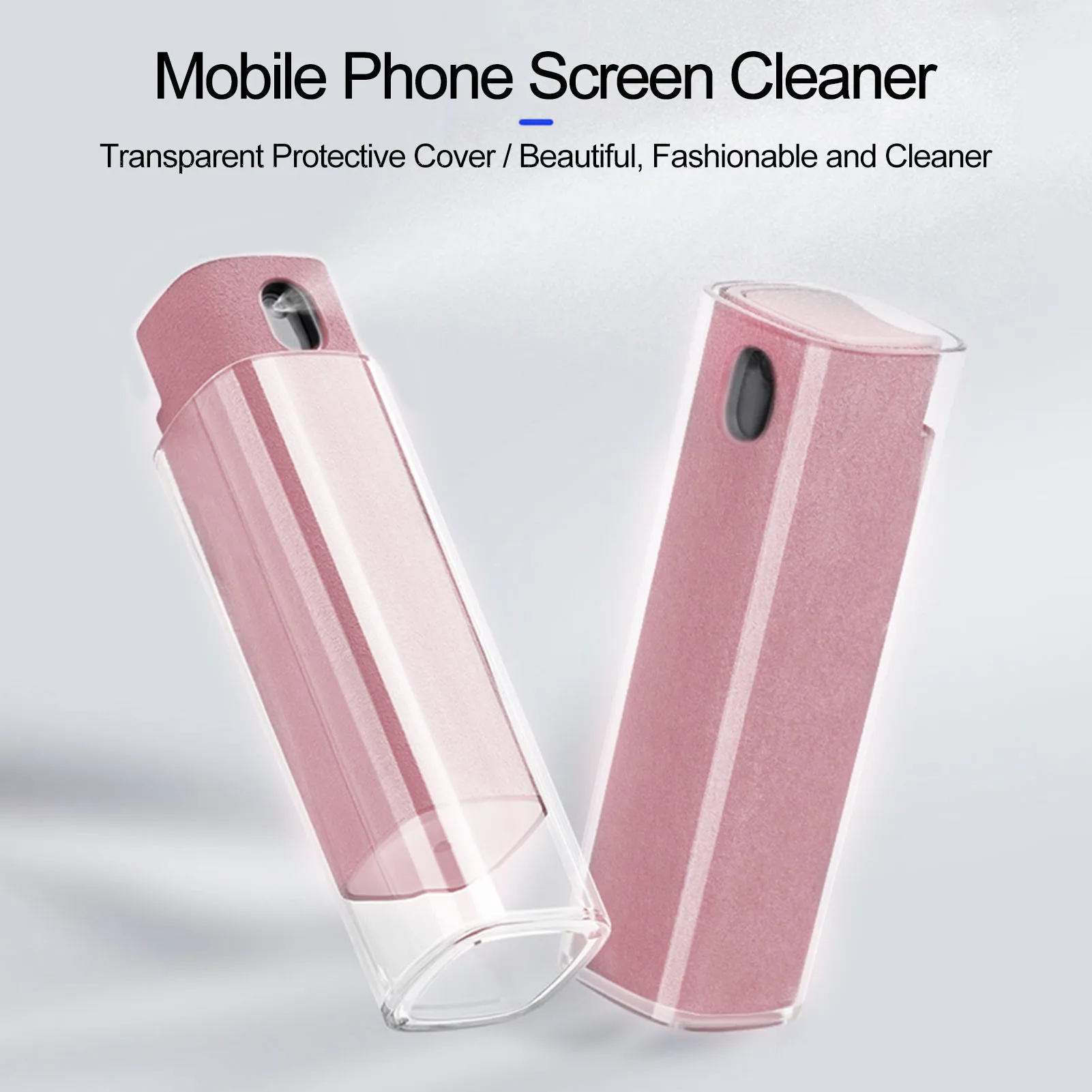 2 In 1 Phone Screen Cleaner Spray Computer Screen Dust Removal Microfiber Cloth Set Cleaning Artifact Without Cleaning Liquid Screen Cleaner Solution