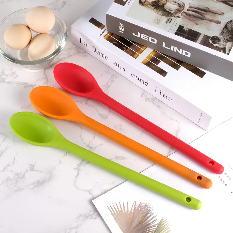 silicone spoon dense spoon long handle shovel cooking utensils household kitchen utensils