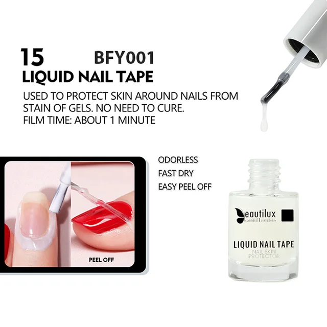 Beautilux Primer Rubber Base Top Coat Velvel Matte Top Coat Nail Art Degisn Clear Blossom Blooming Gel Foil Transfer Gel 10ml Liquid Nail Tape