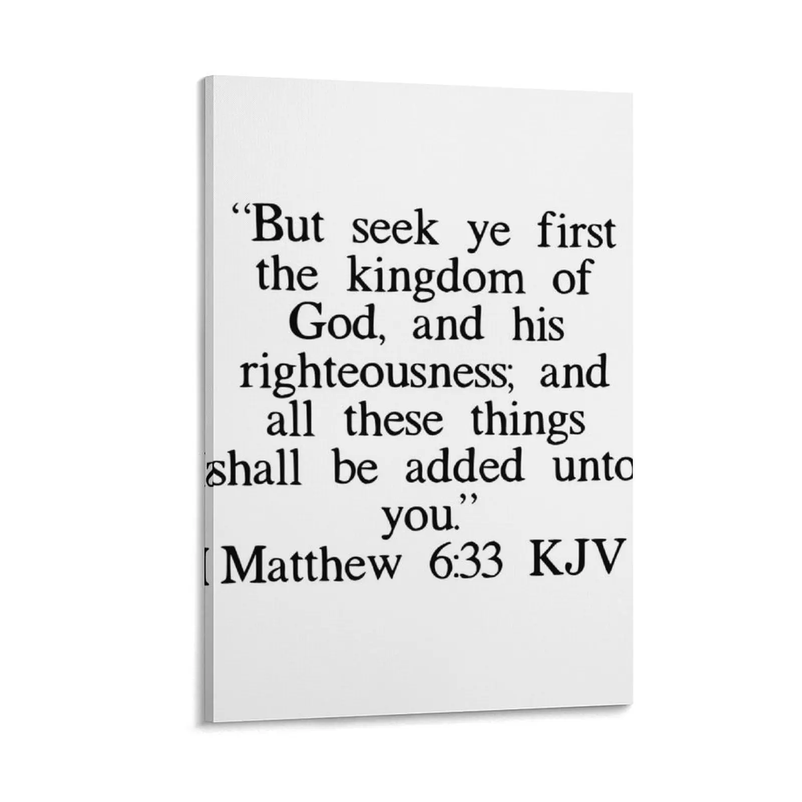 

Matthew 6:33 KJV Canvas Painting japanese room decor home decorations and organization
