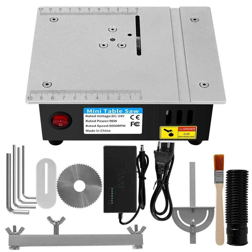 Mini Table Saw Electric Small Bench Saws Desktop Saw Household DIY PCB Model Cutting Tool Woodworking Lathe Machine 63mm Blade