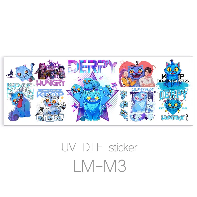 K-pop Demon Hunters UV Sticker Collection - Cartoon Crystal Gift Set