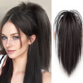 Straight Synthetic Claw Clip Ponytail Hair Extension Short Messy Fluffy Ponytail Hairpiece For Women Natural Tail With Claw Clip