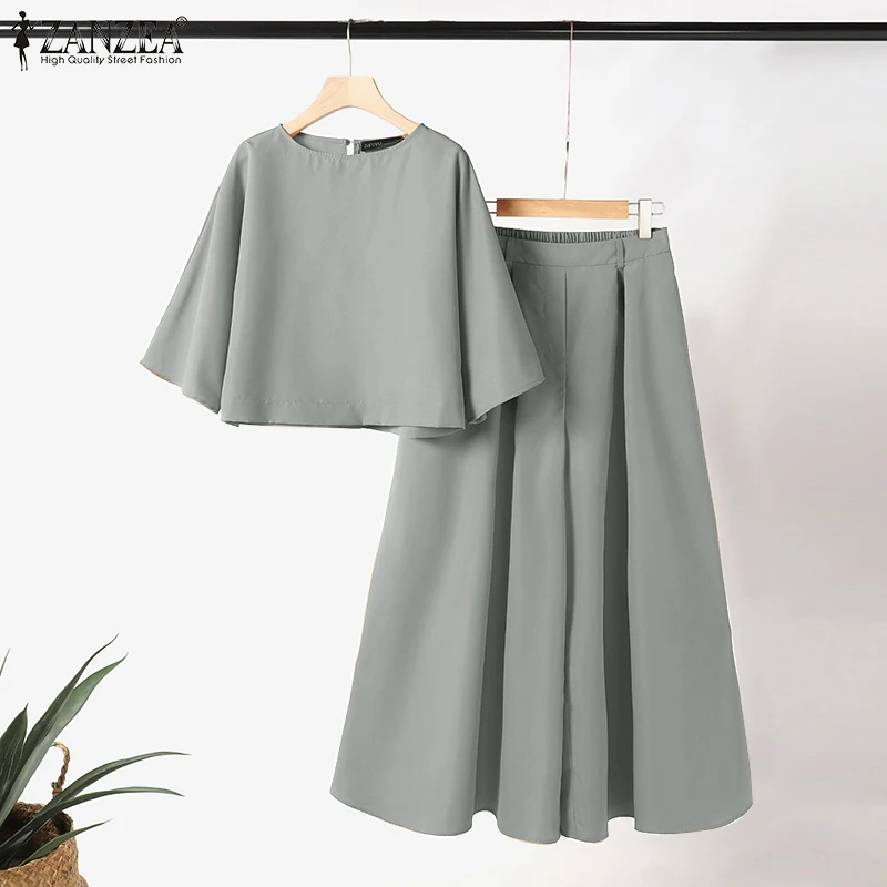 تُقدم ZANZEA طقمًا نسائيًا صيفيًا مكونًا من قطعتين...