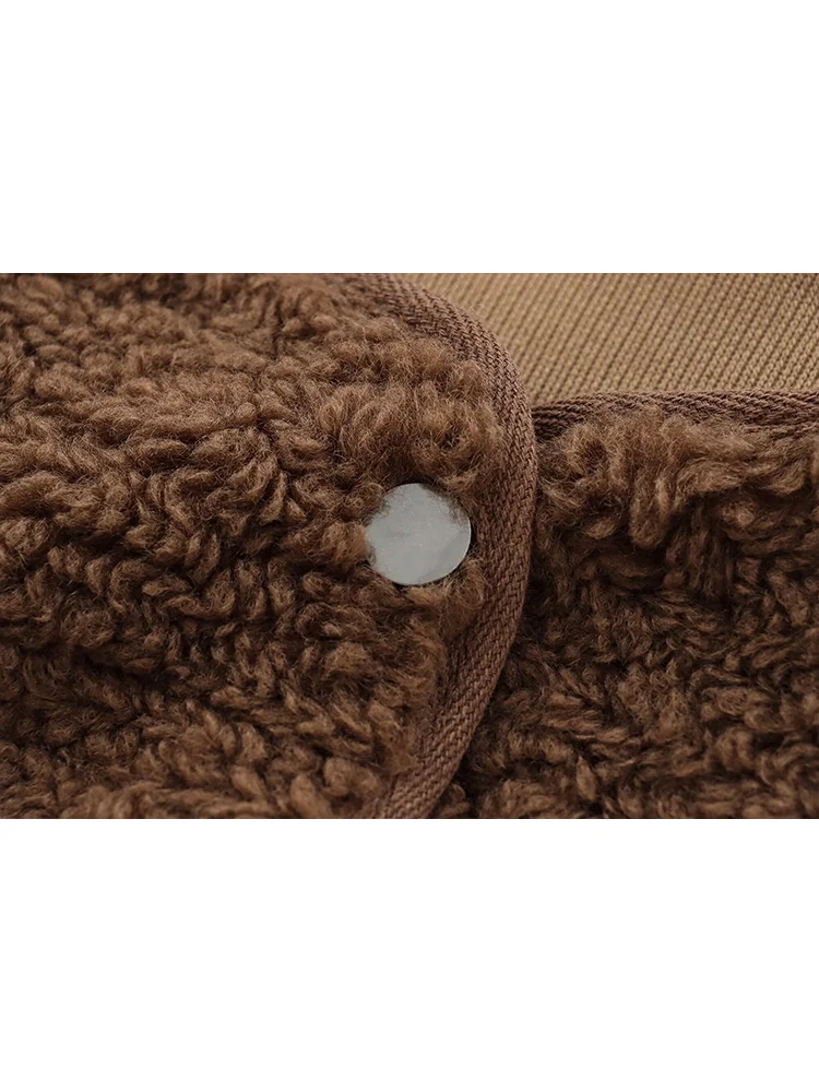 Autumn New Women's Coat Loose Teddy Bear Warm Fleece Faux Fur Winter Jacket Ladies Long Sleeve Leisure Button Up Fashion Tops