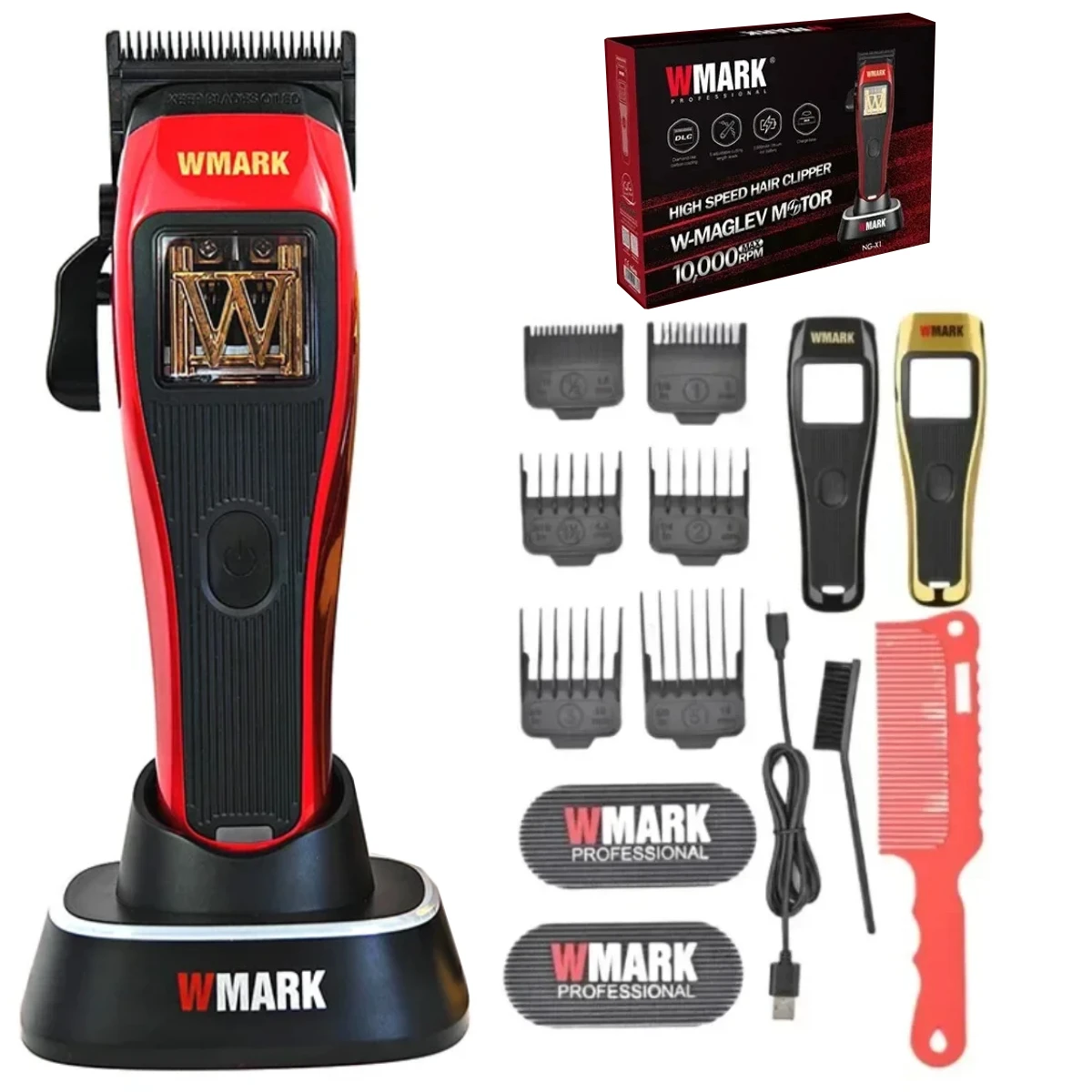 高速 10000RPM WMARK NG-X1 プロフェッショナルバリカン充電