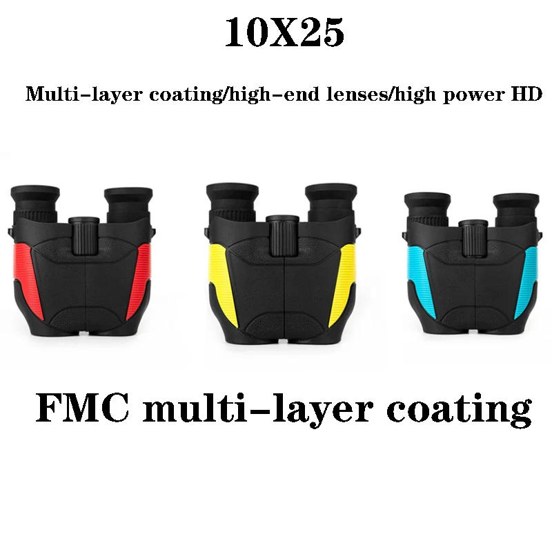 

10X25 Anti Paul Portable Travel Concert Outdoor Cycling HD Binoculars Little Paul Telescope FMC Multilayer Coating