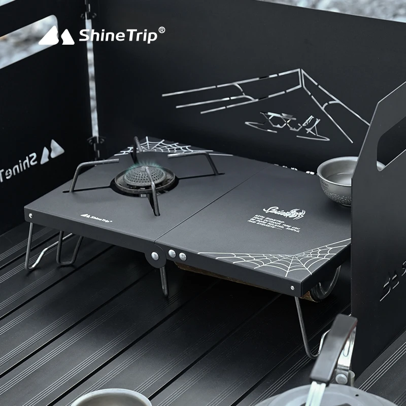 Outdoor Camping Spider Stove Table Portable Aluminum Alloy Mini Picnic Folding Storage Table Stove Table Gas