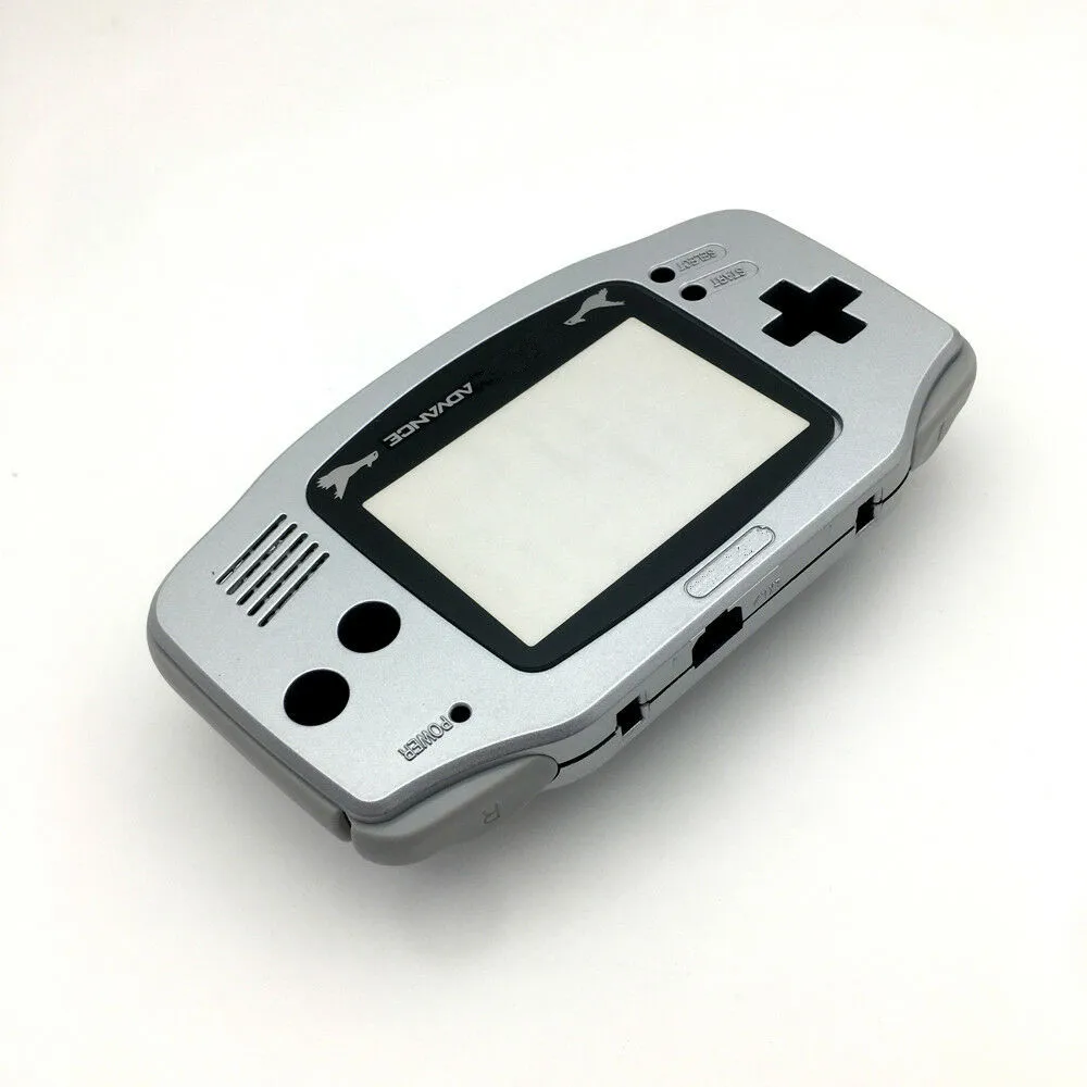 Silver Full Housing Shell Case Cover for Gameboy Advance GBA -- Colour Buttons Optional