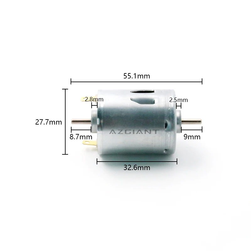 RS-365SH-2080 original DC micro motor 6-20V dual shaft carbon brush ...