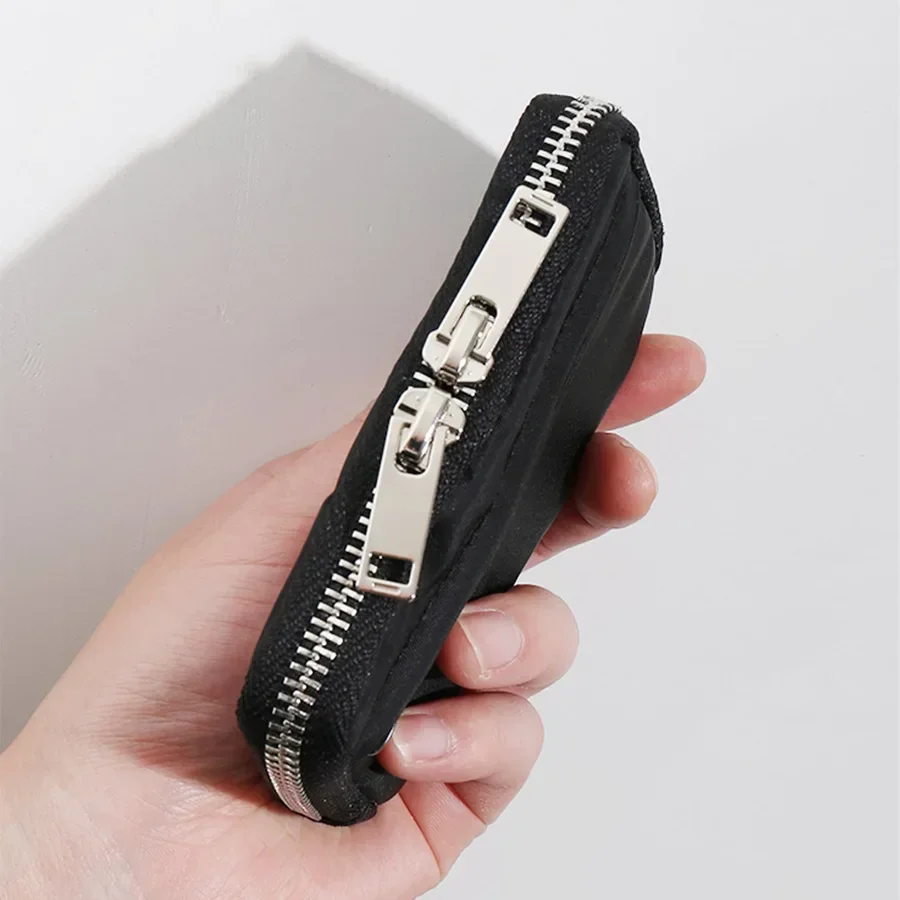 Japanese Men Wallet Earbuds Storage Bag Credit Card Holder Case Boys Girls Journey Bank Card Organizer Zipper Coin Purse