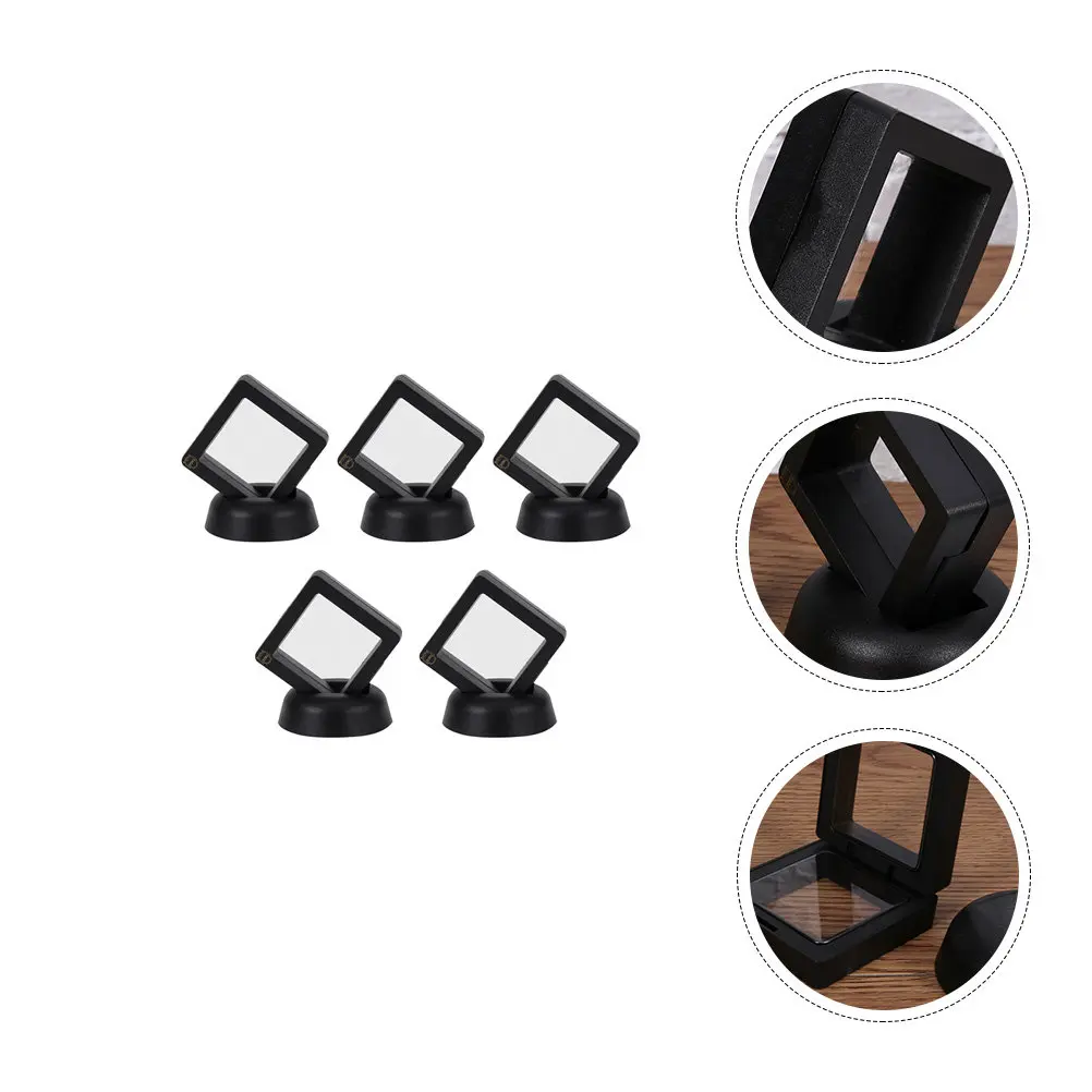 5Pcs 기념 동전 디스플레이 케이스 챌린지 코인 홀더 홈 오피스용 프리미엄 P..