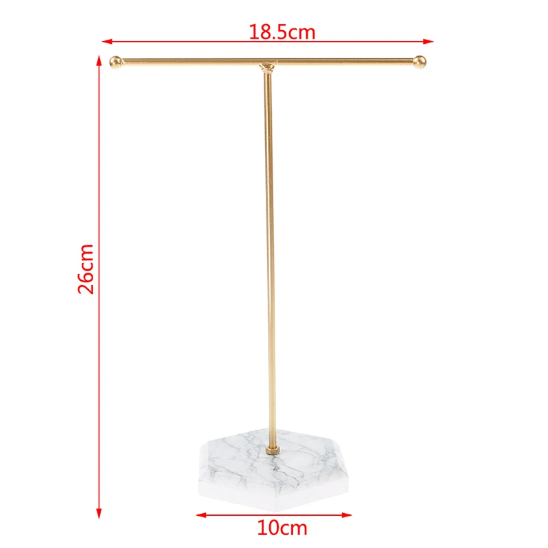 1PC Luxury Gold T-shaped Earrings Ring Necklace Watch Jewelry Shelf Jewelry Stand Counter Pendant Jewelry Display Stand