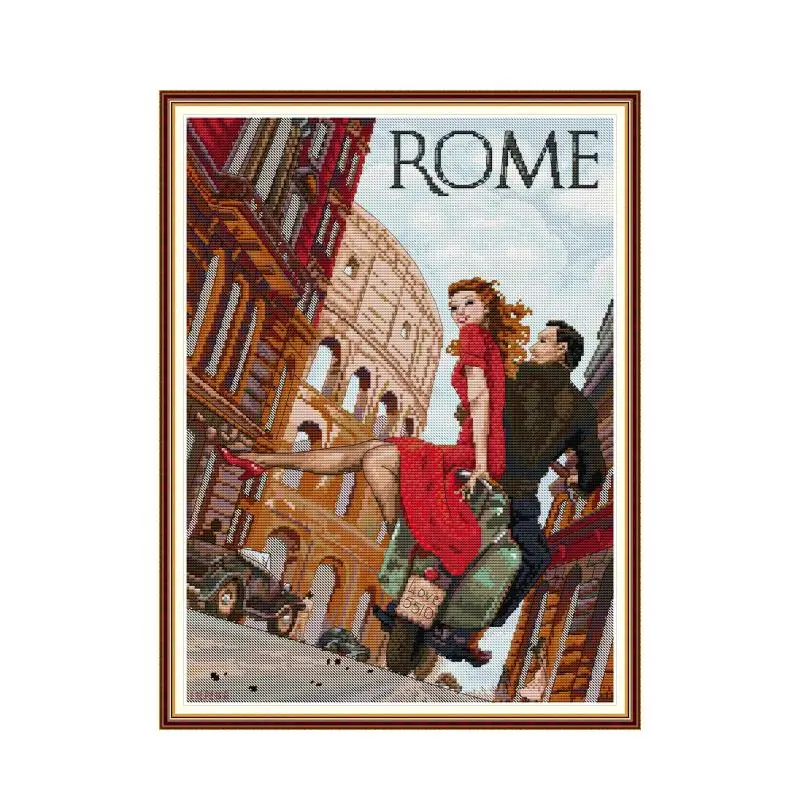 Cross Stitch Embroidery 14ct Dmc Cross Stitch Kit Couple Home Decor
