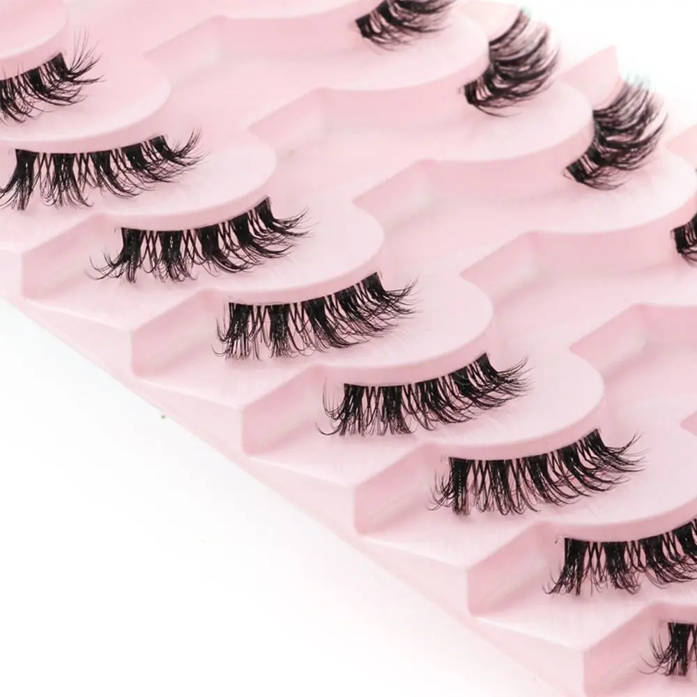 3D-halbe Wimpern, künstliche Nerz-Wimpern, Akzent-Eckwimpern, Katzenauge mit klarem Band, falsche Wimpern, halbe Wimpern – Detail 13