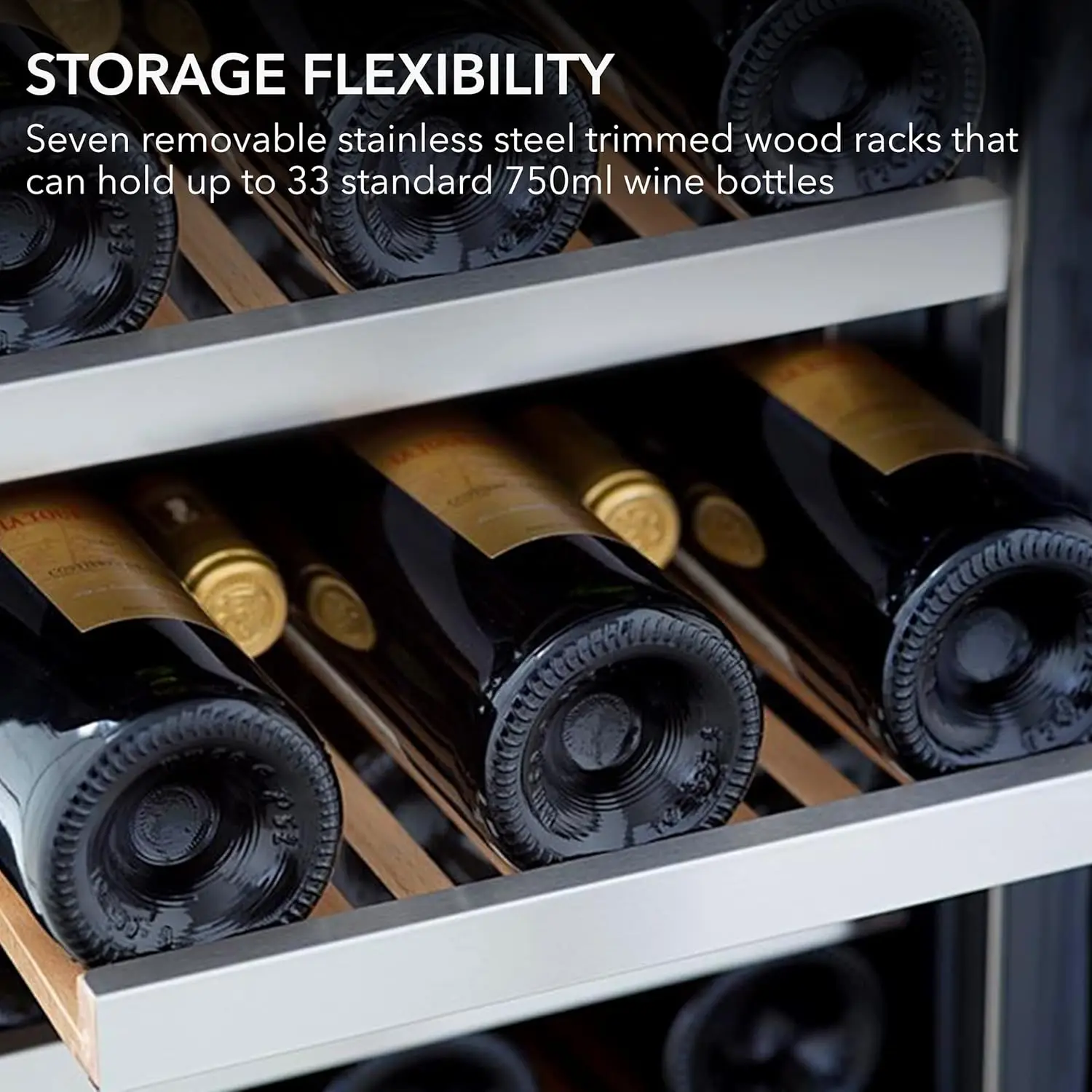 Whynter BWR-33SD 33 Bottle Built-in Wine Refrigerator, Multi 3