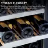Whynter BWR-33SD 33 Bottle Built-in Wine Refrigerator, Multi 3