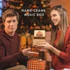 Happy Birthday Musical Ornaments Antique Wooden Engraved Hand Cranked Music Box 2