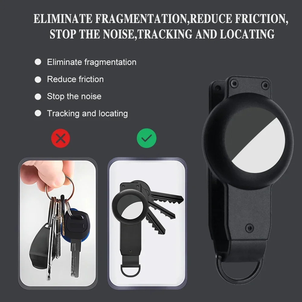 Key Holder Keychain for Apple Airtag Key holder aluminum alloy keychain compatible with Apple Airtag