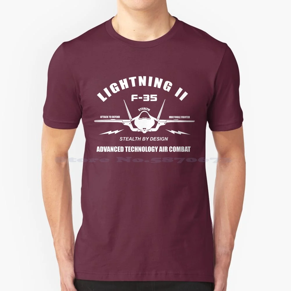 F-35 Lighting Ii Air Superior Fighter Stealth Advanced Technology Air Combat T Shirt 100% Cotone Tee F35 F 35 Lighting Ii