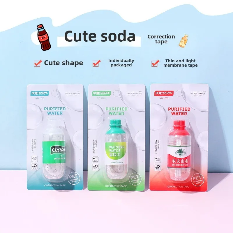 Korean Mini Soda drink Bottle Kawaii White Out Corrector Practical Correction Tape Diary