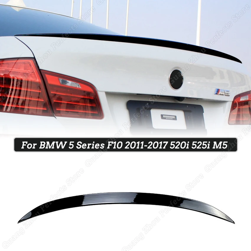 

Заднее крыло БАГАЖНИКА АВТОМОБИЛЯ, задний спойлер, крыло для BMW 5 серии F10 2011-2017 520i 525i M5, внешние удлинительные аксессуары, глянцевый черный