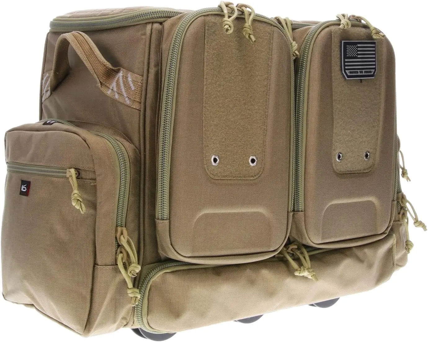 Tactical Rolling Range Bag 10 Handguns Capacity Durable Secure Pistols, Magazines & Shooting