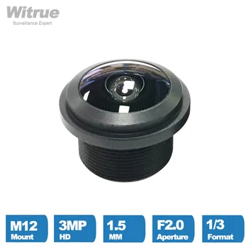Fisheye 카메라 렌즈 1.5mm HD 3 메가 픽셀 M12 X P0.5 마운트 1/3 