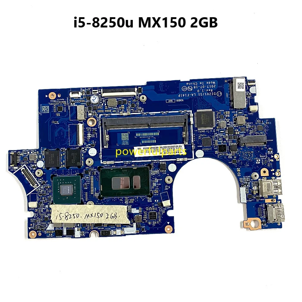 

100% Working For Lenovo ideapad 720S-14IKB Motherboard i5-8250u Cpu+MX150 2GB Graphic On-Board 5B20Q25676 DIZV1 LA-F141P