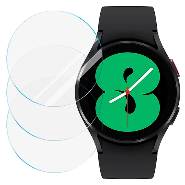 Samsung Galaxy Watch 4 Screen Protector and Case 44mm, Anti-Fog Tempered Glass Protective Film and Hard PC Bumper Smartwatch 3 Pcs