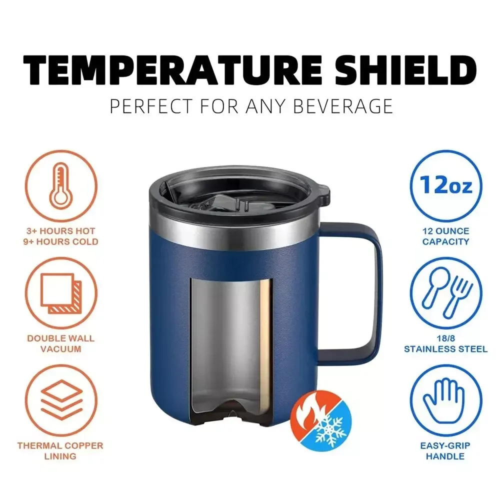 450ML Stainless Steel Insulated Cup Latte Cup Water Bottle Double Layer Large Capacity Portable Vacuum Insulation Insulated stainless steel cups, stainless steel cup, stainless steel mug, water cup