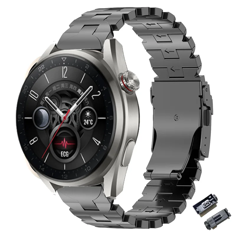 22mm Titanium Strap For Huawei Watch4 Pro Luxury Bracelet For Huawei GT3 46mm Ultimate For Samsung Watch Gear S3 45mm Metal Band