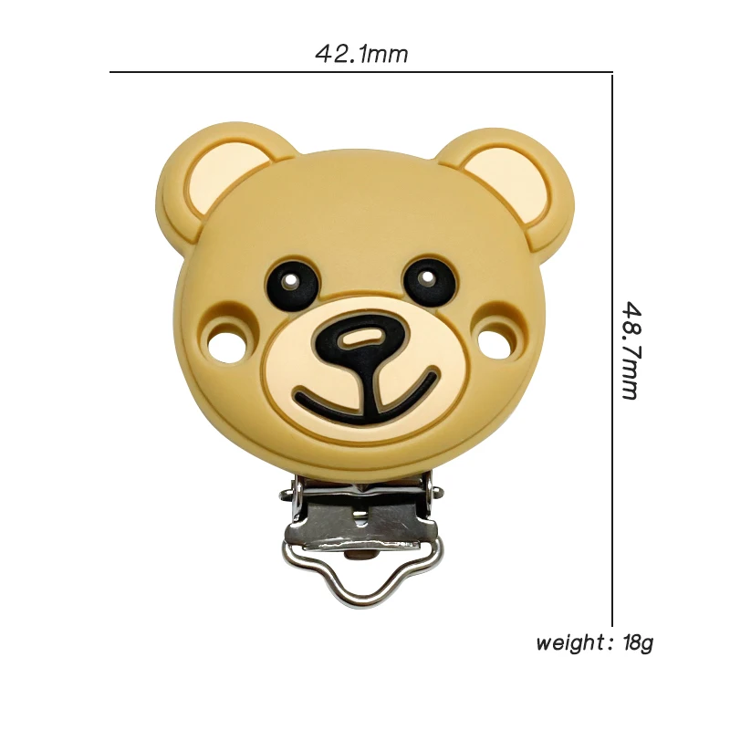 Teething Beads 3/10pcs Silicone Toy Bear Beads Teether Food-Grade Chewing Teeth Bead DIY Nipple Chain Jewelry Accessories