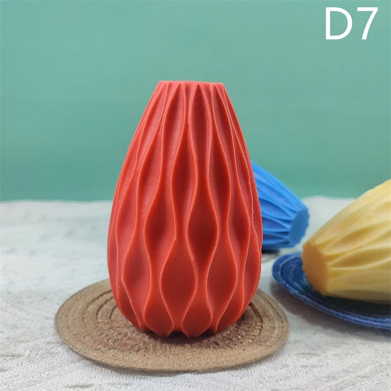 

D7 Streamlined Shape Silicone Candle Mold Gypsum form Carving Art Aromatherapy Plaster Home Decoration Mold Wedding Gift Hand