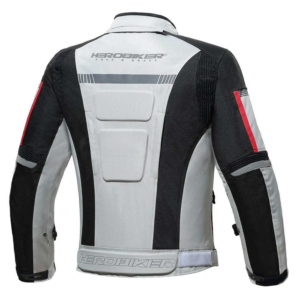 HEROBIKER-Chaqueta de motocicleta impermeable, traje de carreras, protecciones de Motocross, chaqueta de motociclista desmontable