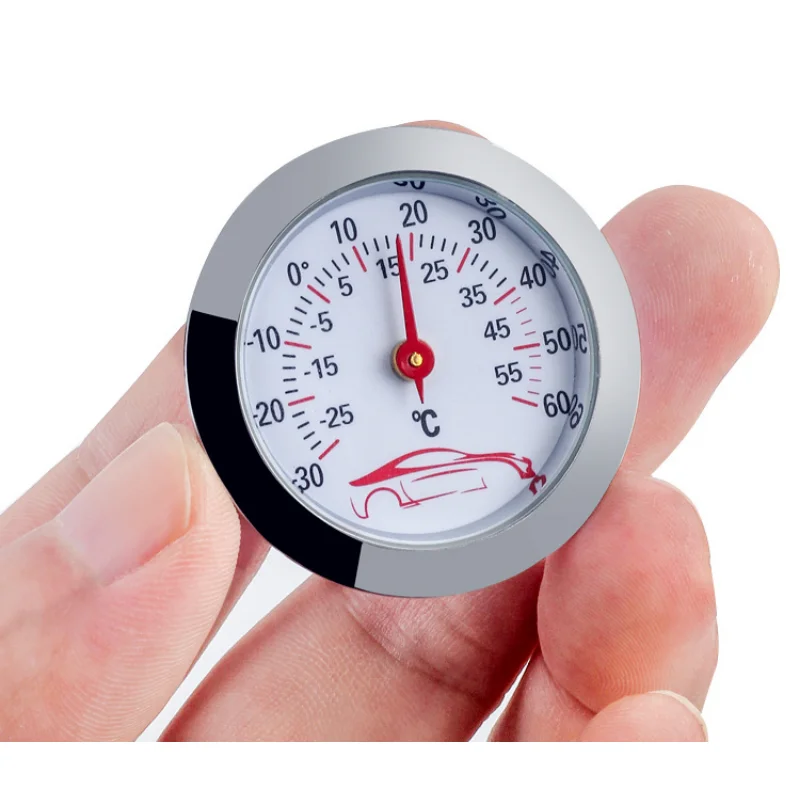 MiniCarDashboardThermometerPortableVehicleThermometerRound