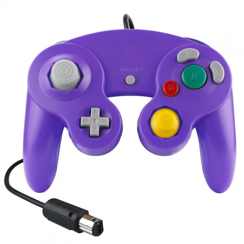 Controller Compatibile Per Nintendo Game Cube Cable Controller Console Light Purple # Nintendo Gamecube (Dol-001) # Remote Nintendo Gamecube (Dol-003)