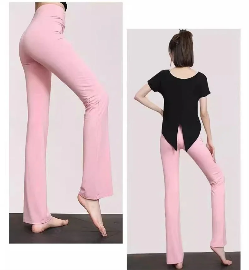 Temperament Dance Pants Female Modal Straight Micro-Trumpet Body Dance Pants Black Training Pants Classical Dance Pants Women