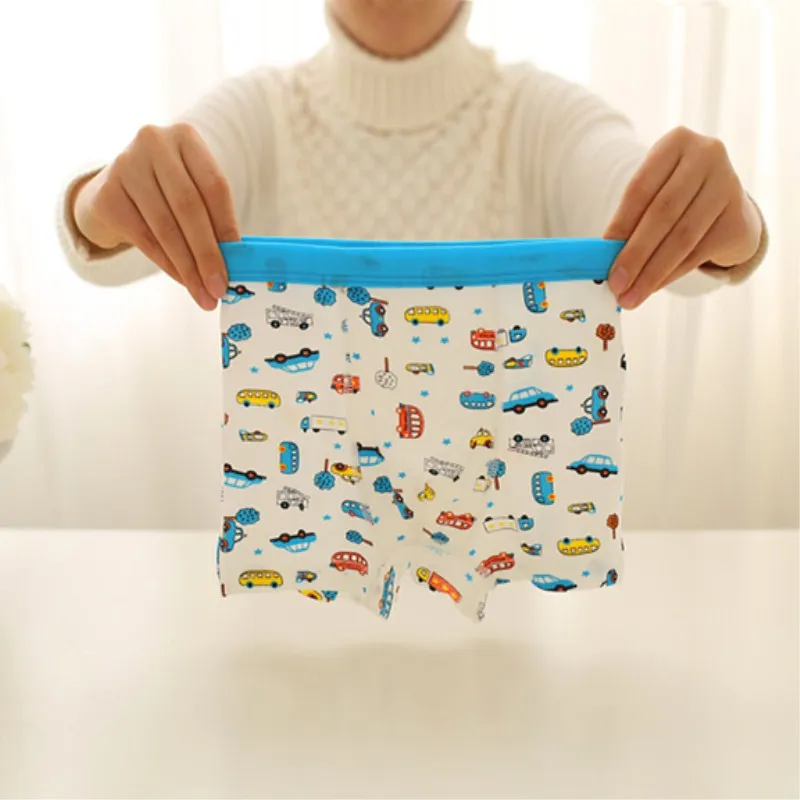 Boys Underwear 3Pc/Lot Random Colors Soft Breathable Boys Boxer Kids Underwear Underpants Modal for Children 2-8Y