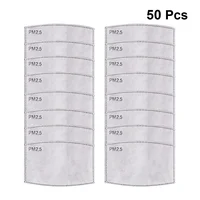 50Pcs PM25 Insert 5 Layers Mask Protective Anti Replacement Anti Haze PM 25 Mask Accessories 2