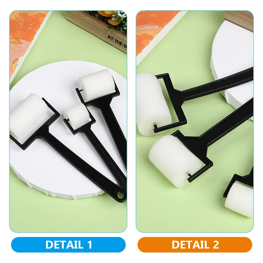 9Pcs 미니 페인팅 스폰지 롤러 어린이 크리 에이 티브 스탬프 브러쉬 아트 드로잉을위한 페인팅 도구 DIY 공예 학교 가정용
