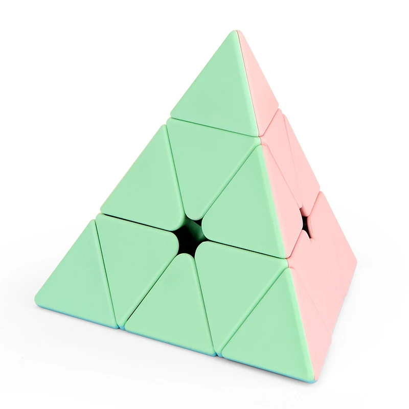 Cubing Classroom Corner  Triangle Pyramid Puzzle Macaroon JinZiTa Magic Cubes Kids Children Educational Toys Cube Puzzle moyu polaris cube moyu meilong polaris cube stickerless mofangjiaoshi magic puzzle cube cubing classroom educational toy