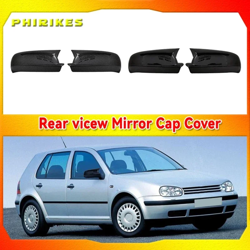 

Чехлы для зеркал заднего вида для Vw Golf Mk4 Passat B5 1998-2005 Jetta 2001 2002 2003 2004 ABS из углеродного волокна глянцевый черный