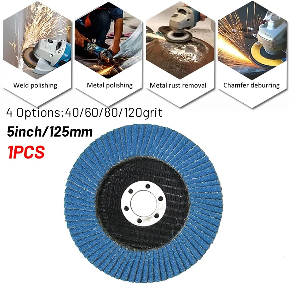 Sanding Discs 5inch 125mm Flap Discs Wheels 40/60/80/120grit Abrasive Tool For Angle Grinder