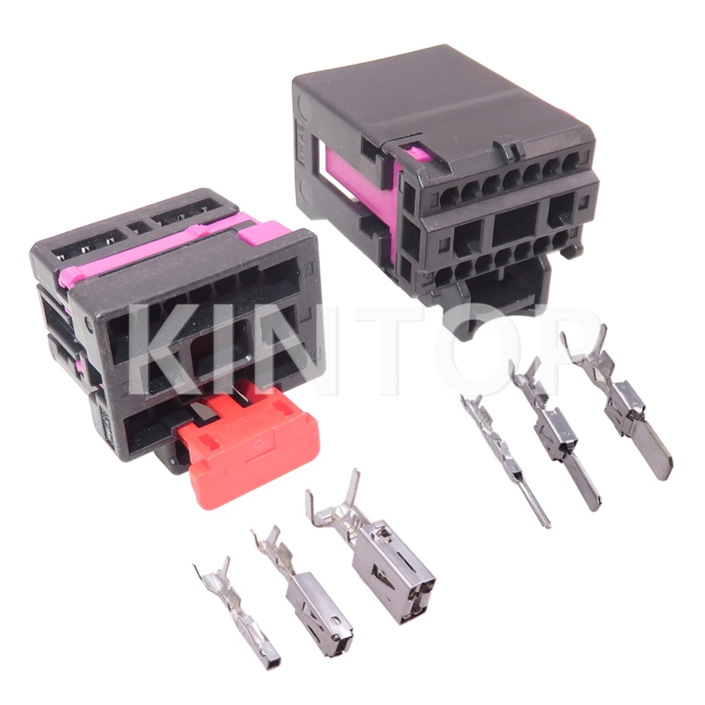 1 Set 17 Pins Car Seat Wire Cable Plastic Housing Socket Auto AC Assembly Composite Connector For VW Audi