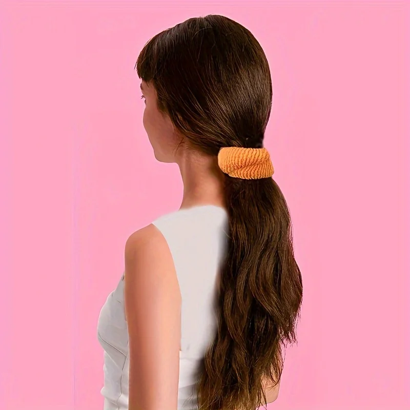 12 stücke große Stretch dicke Haar gummis für alle Haar typen nahtlose Frottee Gummibänder Pferdes chwanz Halter Haarschmuck keine Schäden – Detail 8
