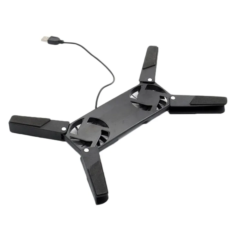 New Cooler USB Powered Cooling Pad Bracket 2 Fans For Universal 7 15" 1 Laptop Stand_voghion.com