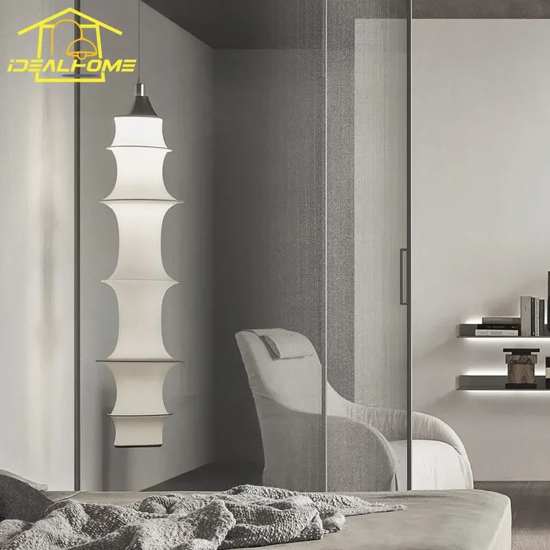 Japanese Design Fabric Art Decorative Pendant Ligths E27 LED White Modern Interior Lighting Living/Model Room Bedroom Villa Cafe